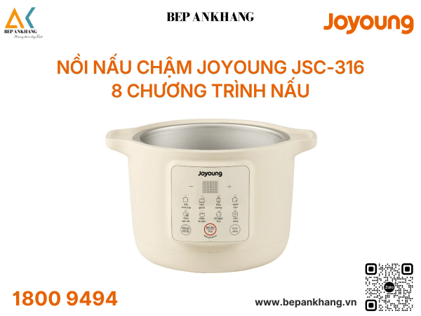 Nồi nấu chậm Joyoung JSC-316 - 8 chương trình nấu